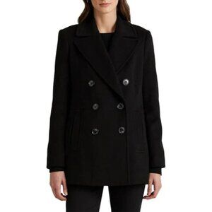 Vintage Ralph Lauren Navy Blue Double-Breasted Women's Peacoat 100% cotton